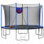 Trampoline 15 pi avec gonfleur et échelle pour panier de basketball, 6 pièces de filet de sécurité supplémentaire - bleu-120886530
