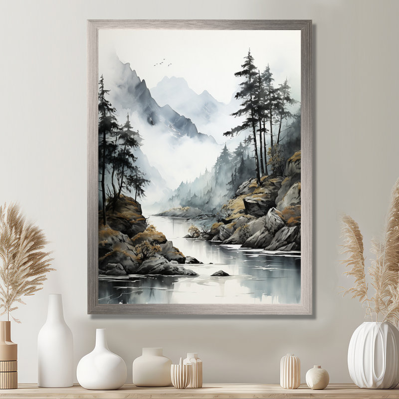 Herzl Alaska Misty Fjords I - impression, H 40 po x l 30 po x P 1,5 po, Toile tendue