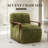 28.3" Wide Faux Fur Accent Chair,Upholstered Lounge Chair With Curved Wooden Arms,Tight Back & Seat,Armchair For Living Room,Bedroom-7171385