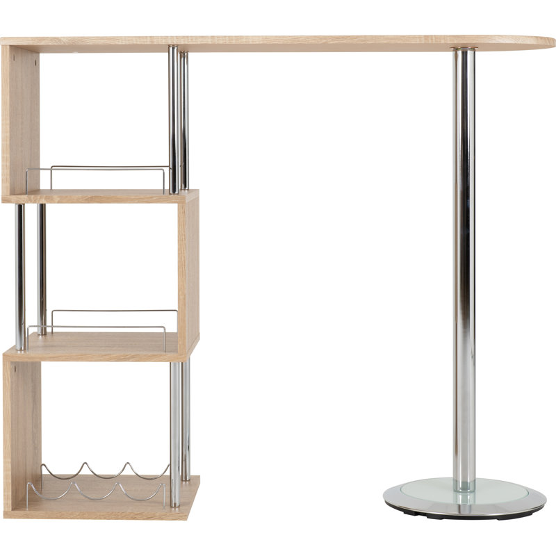 Abelone Bar with Wine Storage, Light Oak