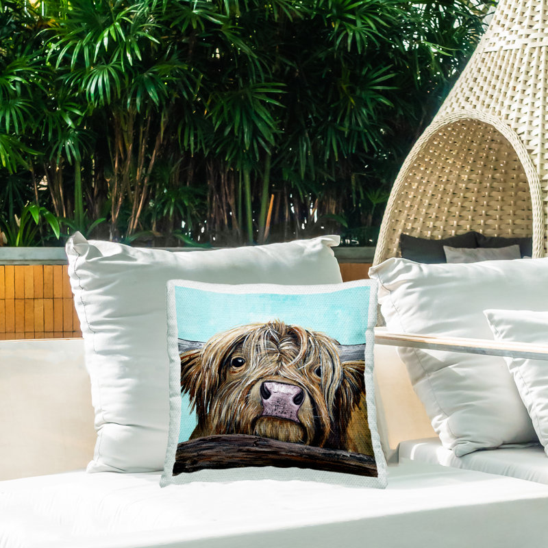 Coussin d'extérieur Highland Cow