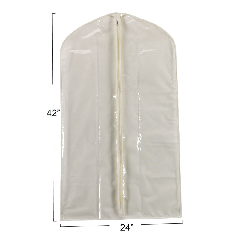Sac à vêtements de protection Maguire, envers en toile et devant transparent, fermeture à glissière pleine longueur pratique
