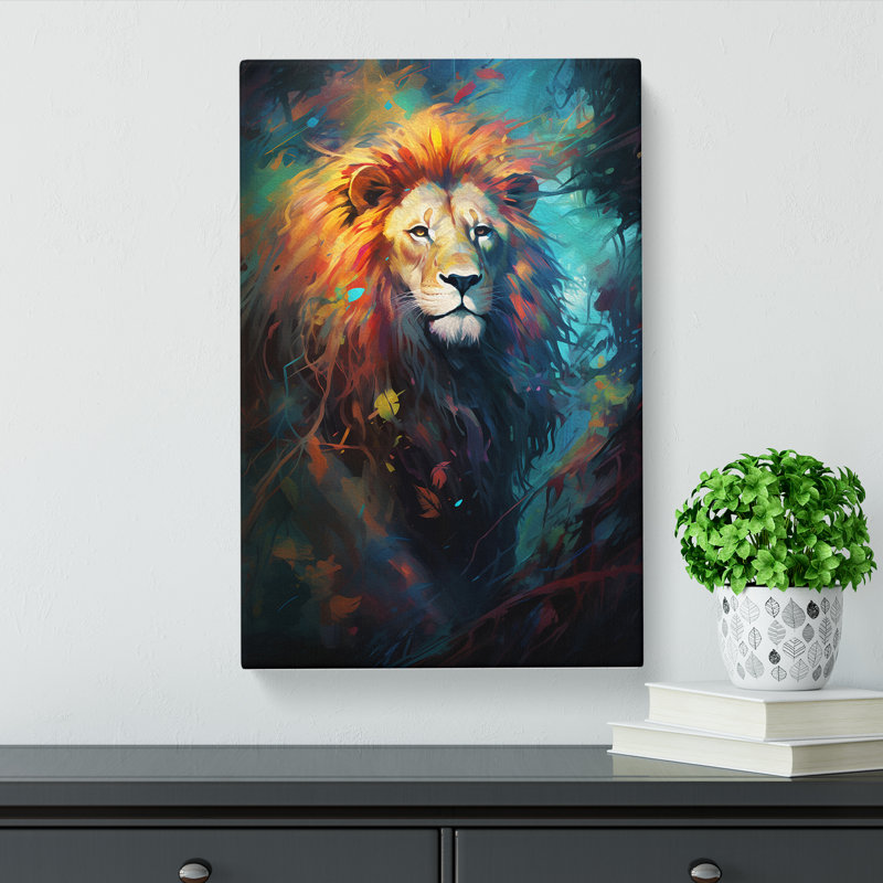 Lion Conceptual - Wrapped Canvas, 76cm H x 50cm W x 3cm D