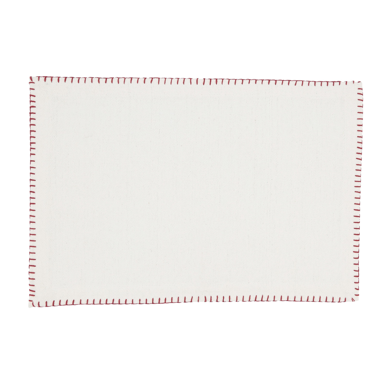 Ivara Reversible Placemat, White/Red