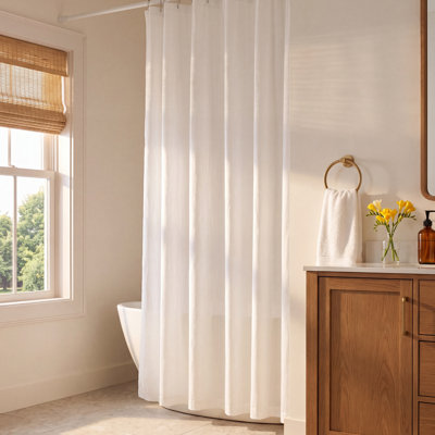 Jeffen Linen Blend Shower Curtain