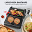 Presse à griller Panini - 2 tranches, ouverture à 180 °, plaques antiadhésives pour les grillades polyvalentes, le grillage et la cuisson, facile à nettoyer, parfaite pour les cuisines domestiques, 850 W