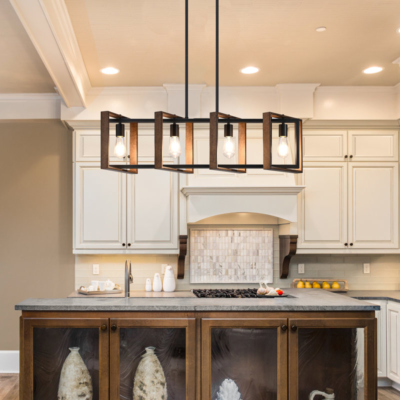 Light Dimmable Kitchen Island Square / Rectangle Chandelier, No
