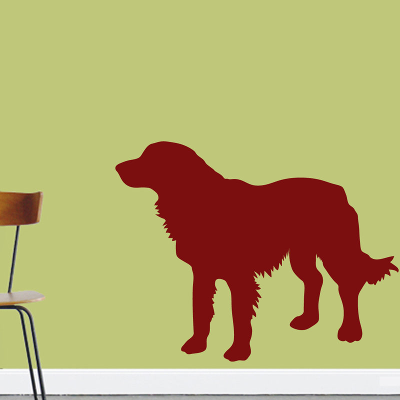 Décalcomanie murale silhouette de golden retriever Turnbow, Canneberge