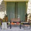 Sièges de porche d'extérieur 4: table, chaises, rouille - Mobilier de jardin 4: brun, confortable