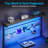 Reversible L-Shaped Desk with LED Lights and Power Outlets-886073081