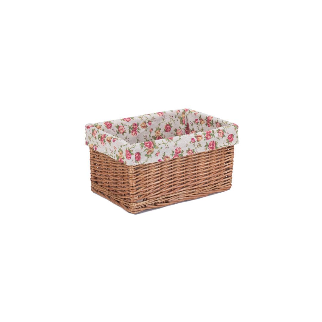 Wicker Storage Basket with Lining