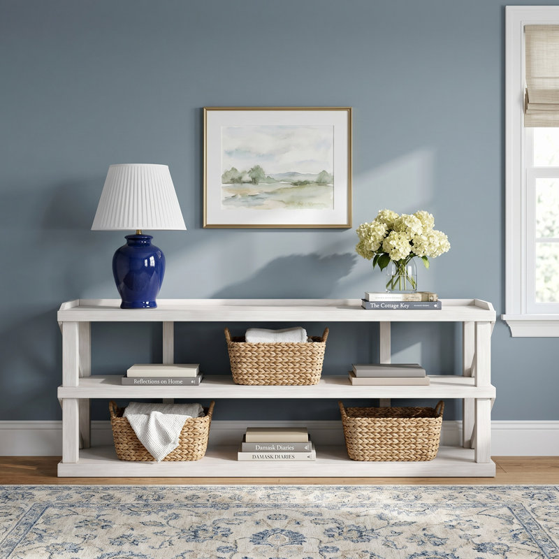 Messina 90'' Solid Wood Top Console Table