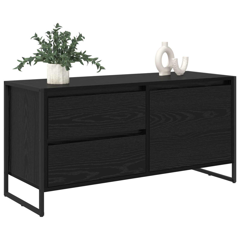 Unfinished TV Stand for TVs up to 43", Black Oak