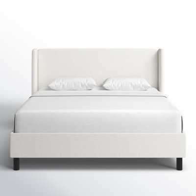 Tilly Linen Upholstered Wingback Bed