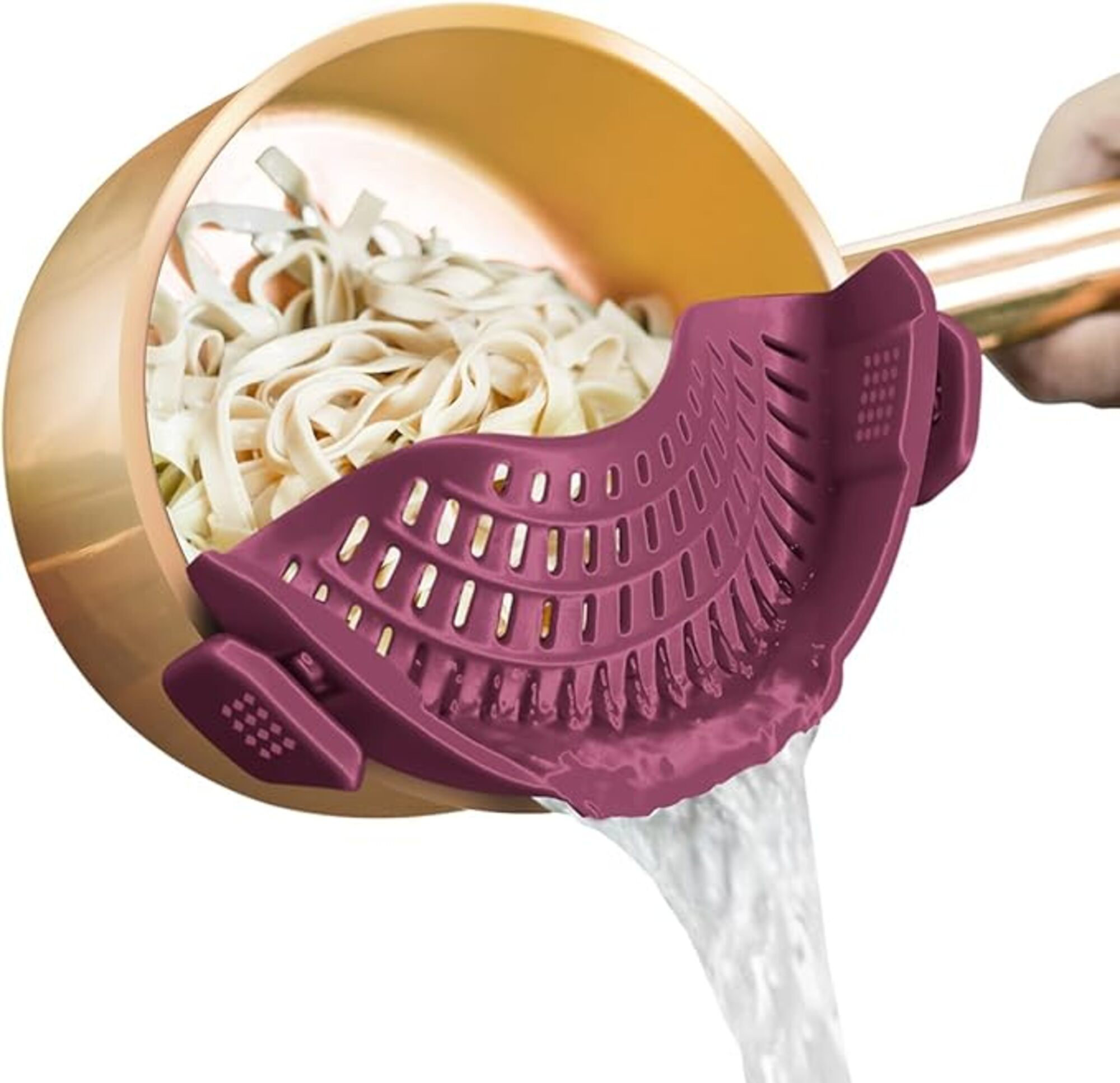 HHA Clip On Strainer Silicone For All Pots And Pans, Pasta Strainer ...