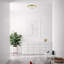 Pudsey Traditional Metal Flush Ceiling Light Fitting with Opal Glass Diffuser-1329936609-1330624662