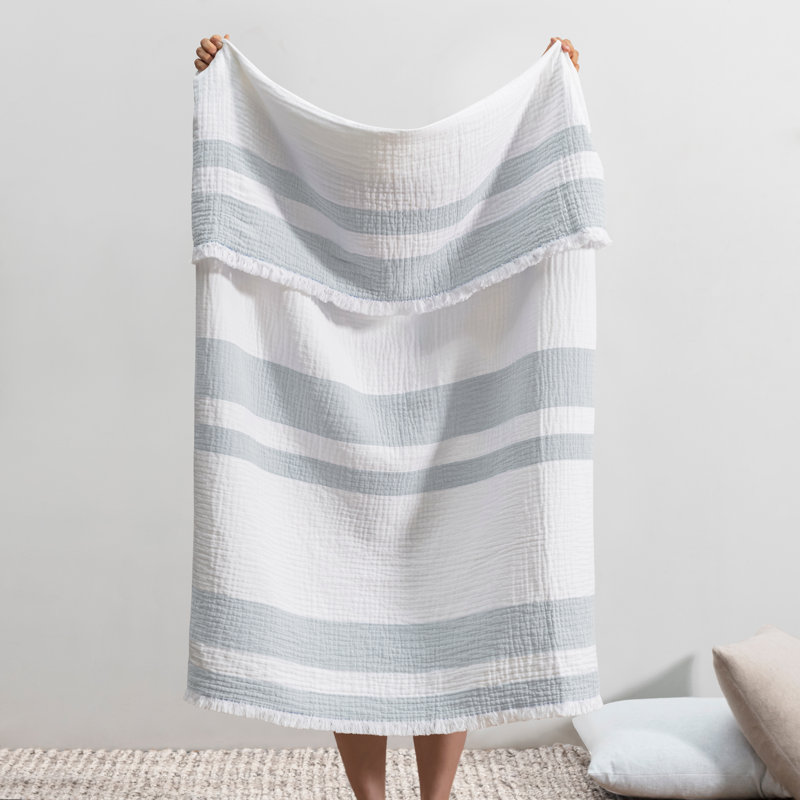 San Marino Cotton Throw, Glacier