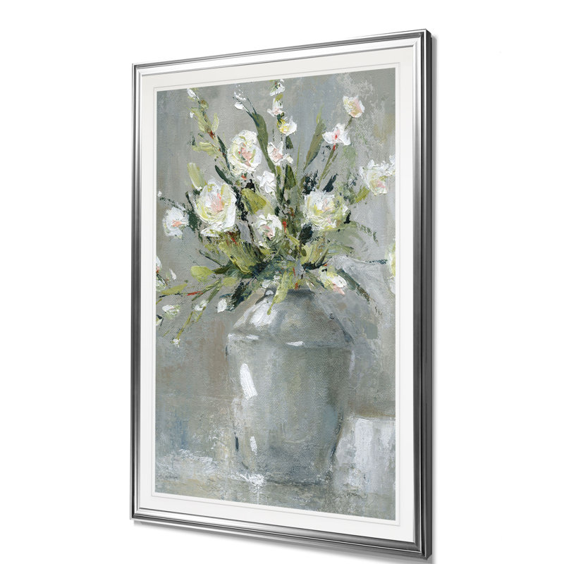 « country bouquet ii », impression, H 24 po x l 20 po x P 1,5 po, Cadre argenté