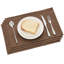 Ensemble de 4 napperons rectangulaires en lin uni-1916648339