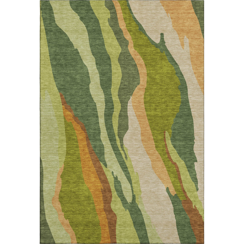 Premium Machine Washable Cossette AMF1047 Waves Rug, Rectangle 10' x 14'