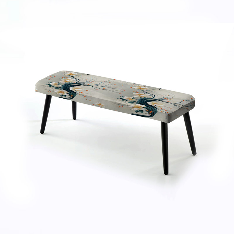 Banc rembourré noir Zen Elegance