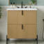 Meuble-lavabo de salle de bain avec lavabo en céramique et tiroirs à fermeture en douceur pour un rangement et un style élégants-69953792