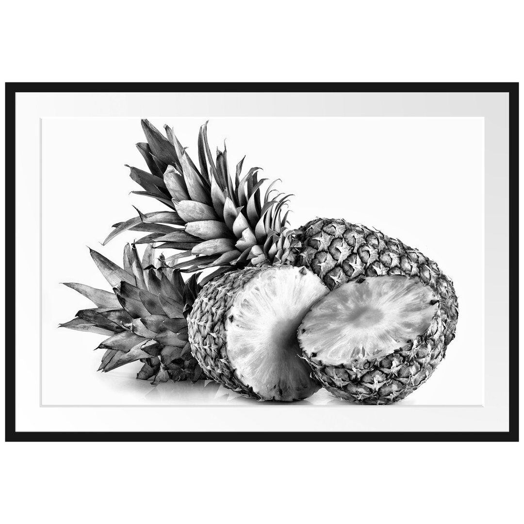 Gerahmtes Poster Frische Ananas