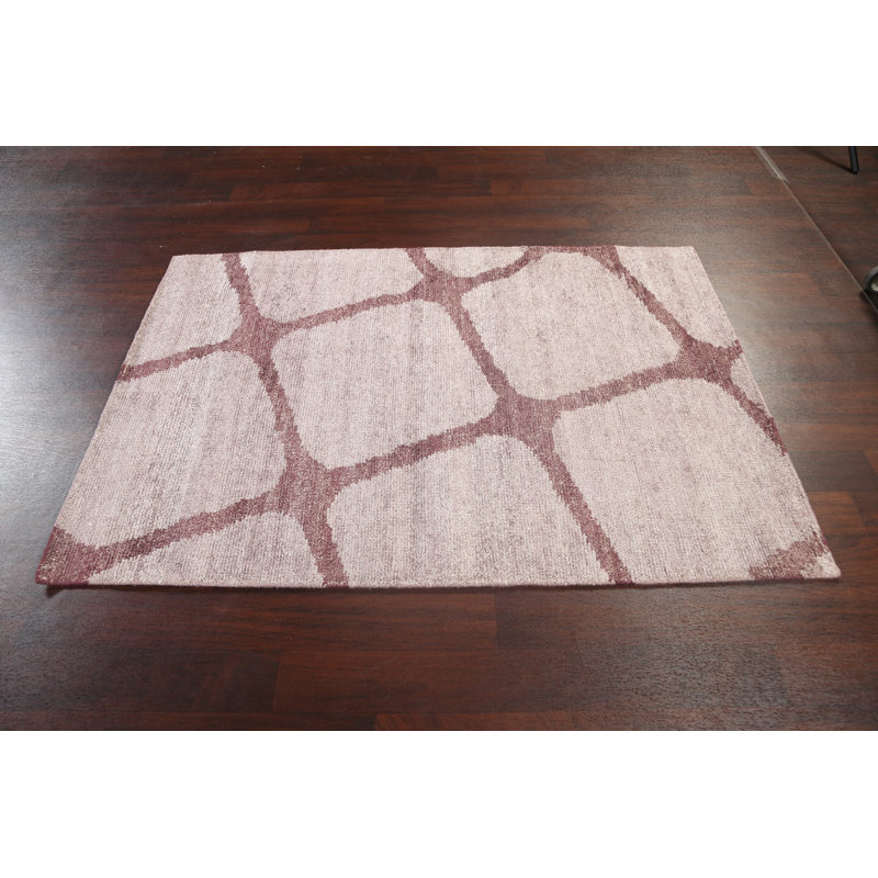 One-of-a-Kind 4'2" X 5'11" New Age Area Rug in Brown