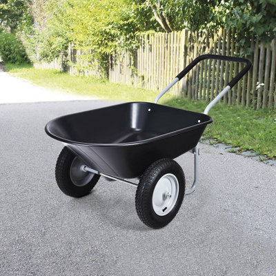 2 Tire Wheelbarrow Garden Cart Heavy-Duty Dolly Utility Cart-Green -  FRESCOLY, HT-ML-TL35154BK