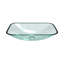 Lavabo vasque de salle de bain rectangulaire au-dessus du comptoir-124471375-124471376