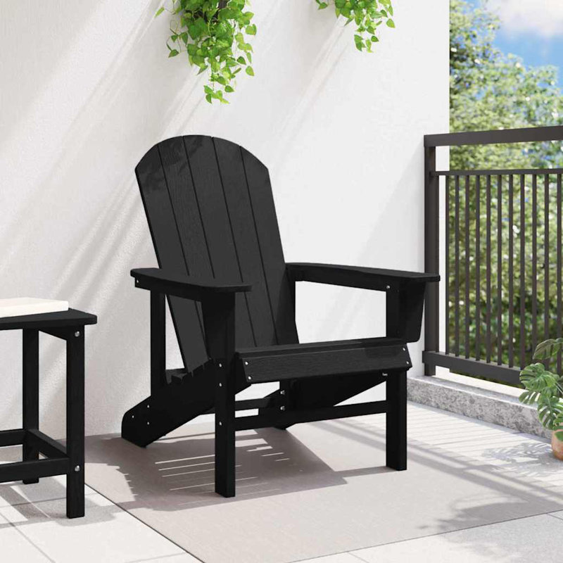 Outdoor Adirondack Chair, Black