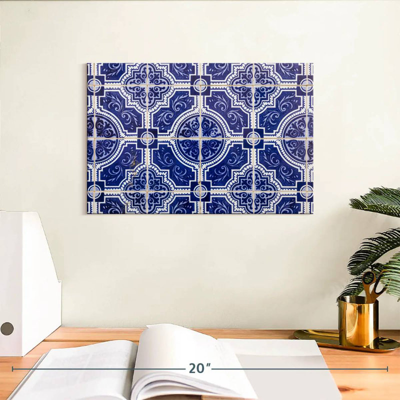 Carreaux de sol bleu Avery Porto, H 8 po x l 12 po