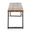 Banc industriel de 63 pouces, banc de pique-nique long, siège de salle à manger rectangulaire pour patio