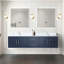Meuble-lavabo double 80 po X P 22 po D, avec plateau en marbre de Carrare-579415717-579415719