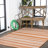 Clarisa Wavy Stripe Modern Orange/Cream Indoor/Outdoor Rug-69807539