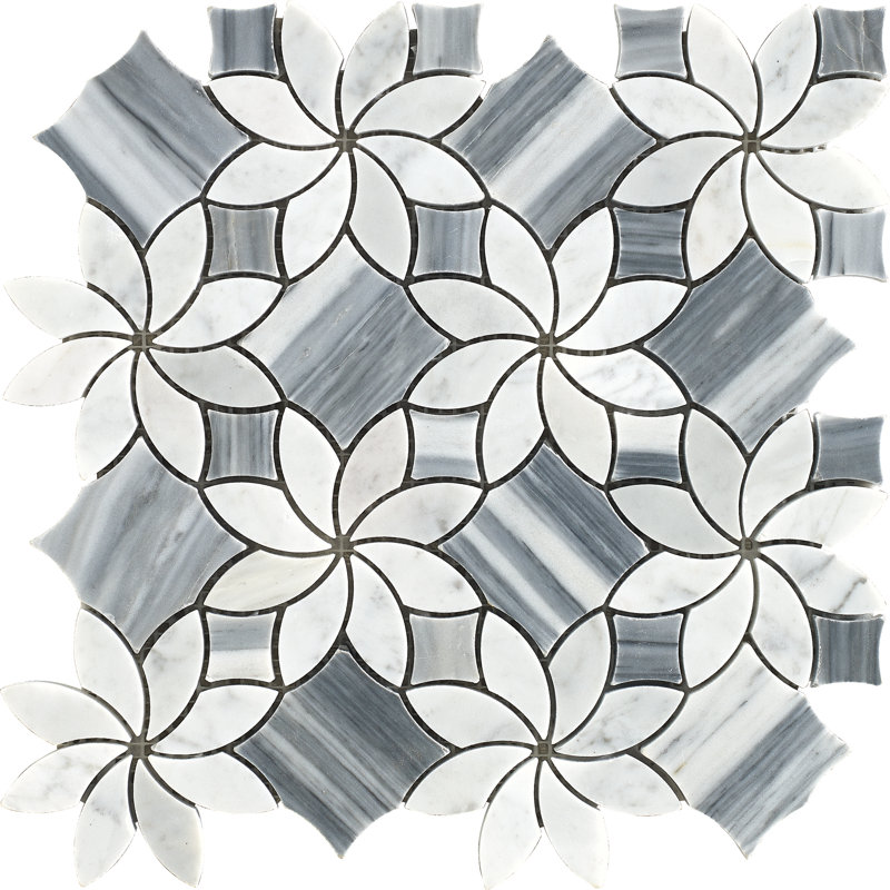 Water Jet Random Sized Marble Novelty Mosaic Wall & Floor Tile