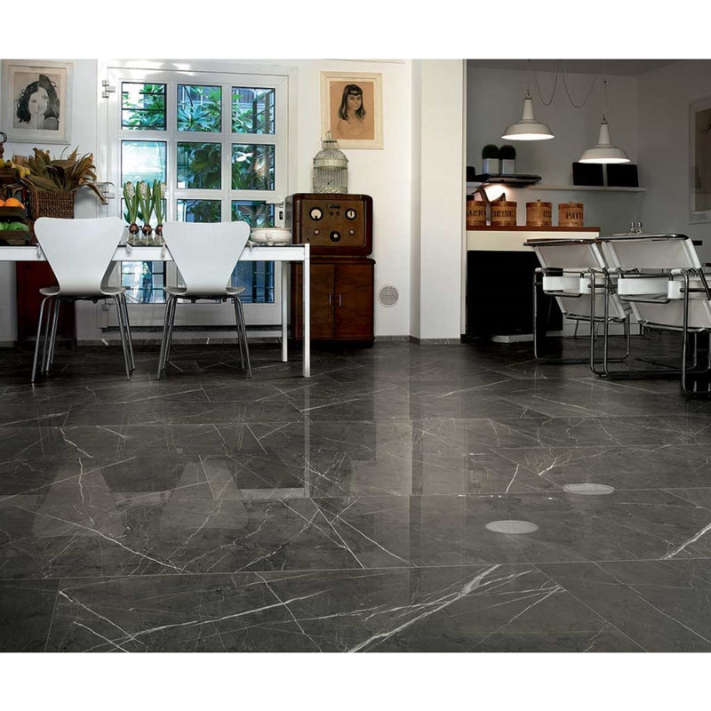Antique Marble Pure Lucido Series 24" x 48" Porcelain Wall & Floor Tile, Pantheon 