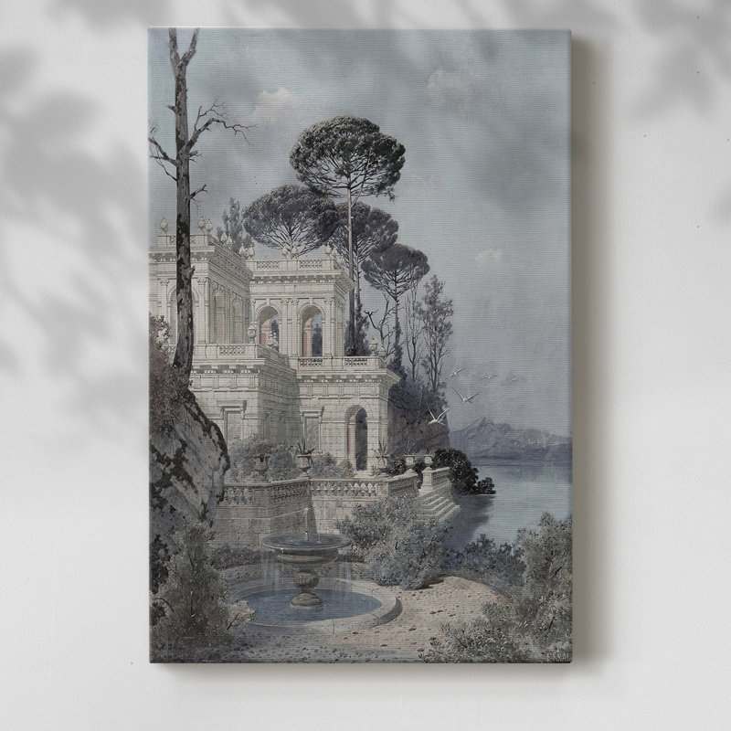 Paysage rétro CCVI - galerie Cavas, H 18 po x l 12 po