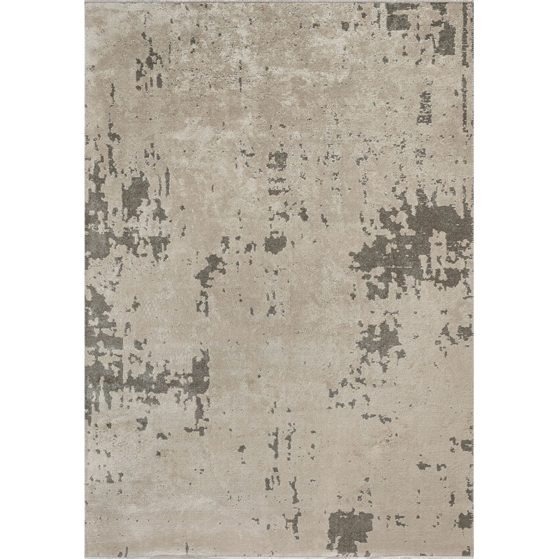 Ameliana Rectangle Abstract Cotton and Viscose Indoor / Outdoor Area Rug, Rectangle 7'10" x 9'10"