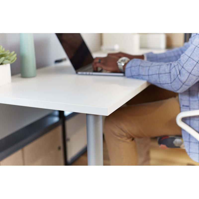 Table multi-usage avec pieds et roulettes Jurni, H 29,50 po x L 60 po, Blanc