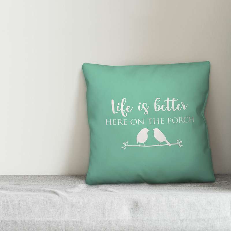 Outdoor Throw Pillow, Mint Green, 20" x 20"