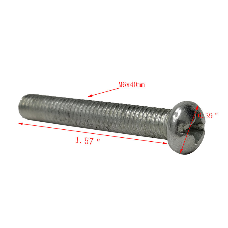 Vis à tête ronde Phillips FixtureDisplays® M6 x 40 mm, pas 1,00 20PK 15158