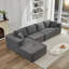 Canapé en L Ultimate Comfort en velours côtelé au design moderne pour des espaces de vie polyvalents