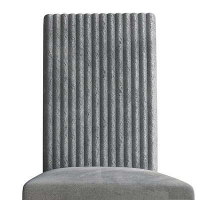 Wooden Dining Chair With Corduroy Velvet Cover