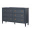 Commode Alta, 6 tiroirs, or et bois massif, 62 pouces-111934034