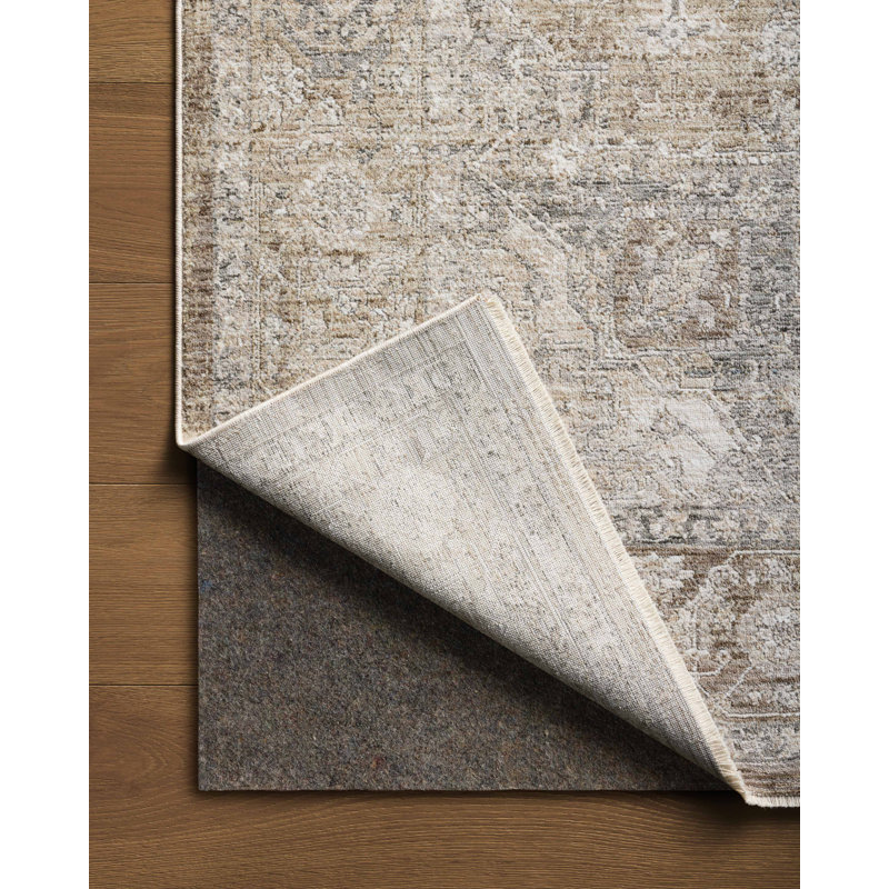 Loloi Kahmel Khaki / Slate Area Rug, Runner 2'7" x 8'