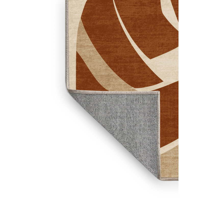 Tapis abstrait moderne et contemporain lavable à la machine Bartow, 5 x 8