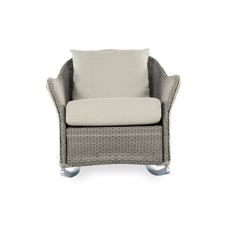Weekend Retreat Outdoor Rocker Chair, Pewter, Charlotte Sparrow