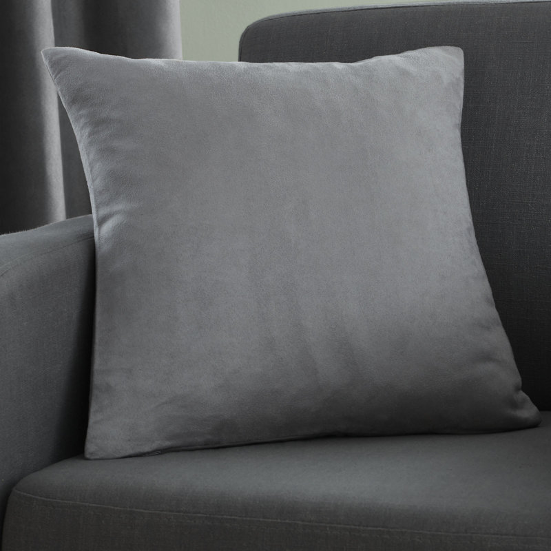 Faux Suede Soft Touch Cushion Cover, Grey