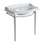Britannia White Vitreous China Rectangular Console Bathroom Sink with Overflow-50273523
